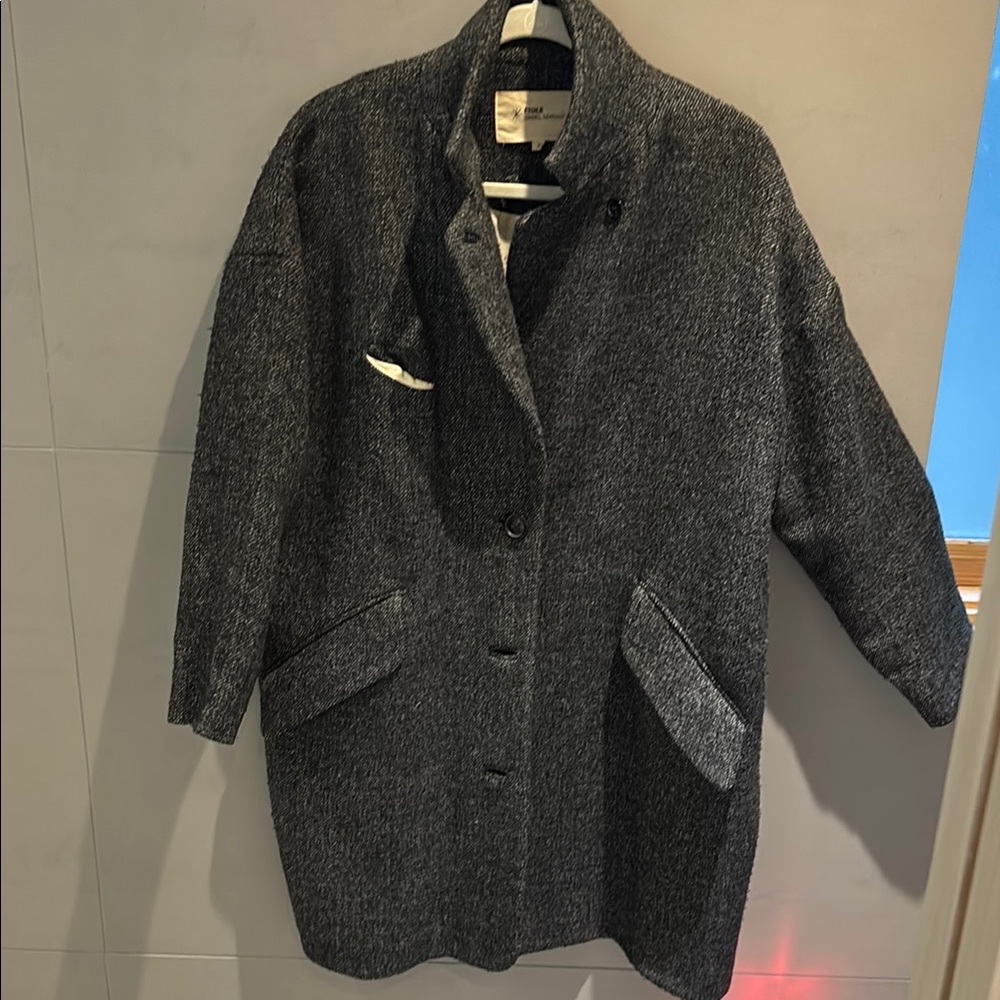 Etoile Isabel Marant Grey Wool Blend Peacoat